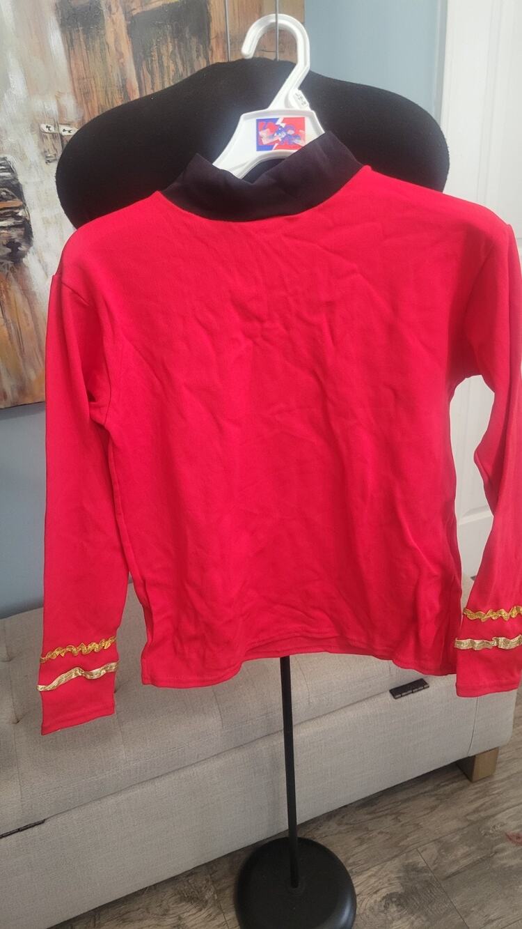 Vintage Whirl-A-Weve Dance Creations Red Top Child Large Made in USA